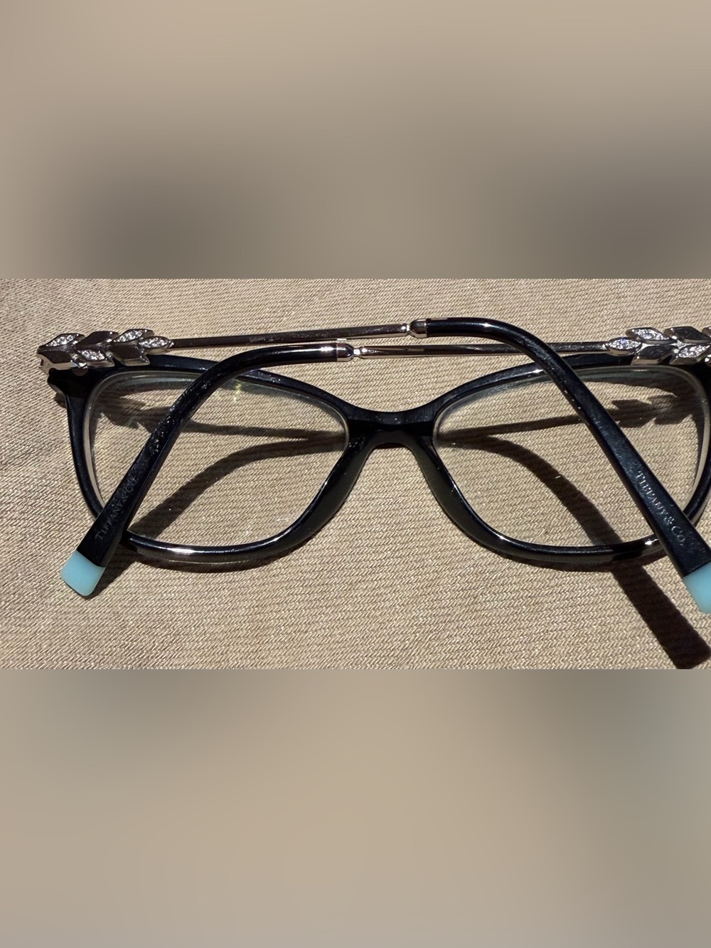 Tiffany & Co. Black Eyeglass frame with bling on the arms - Picture 3 of 5